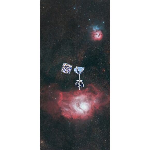 Classic Style Tested .20ctw Round Brilliant Moissanite 925 4 prong Stud Earrings - Picture 5 of 5